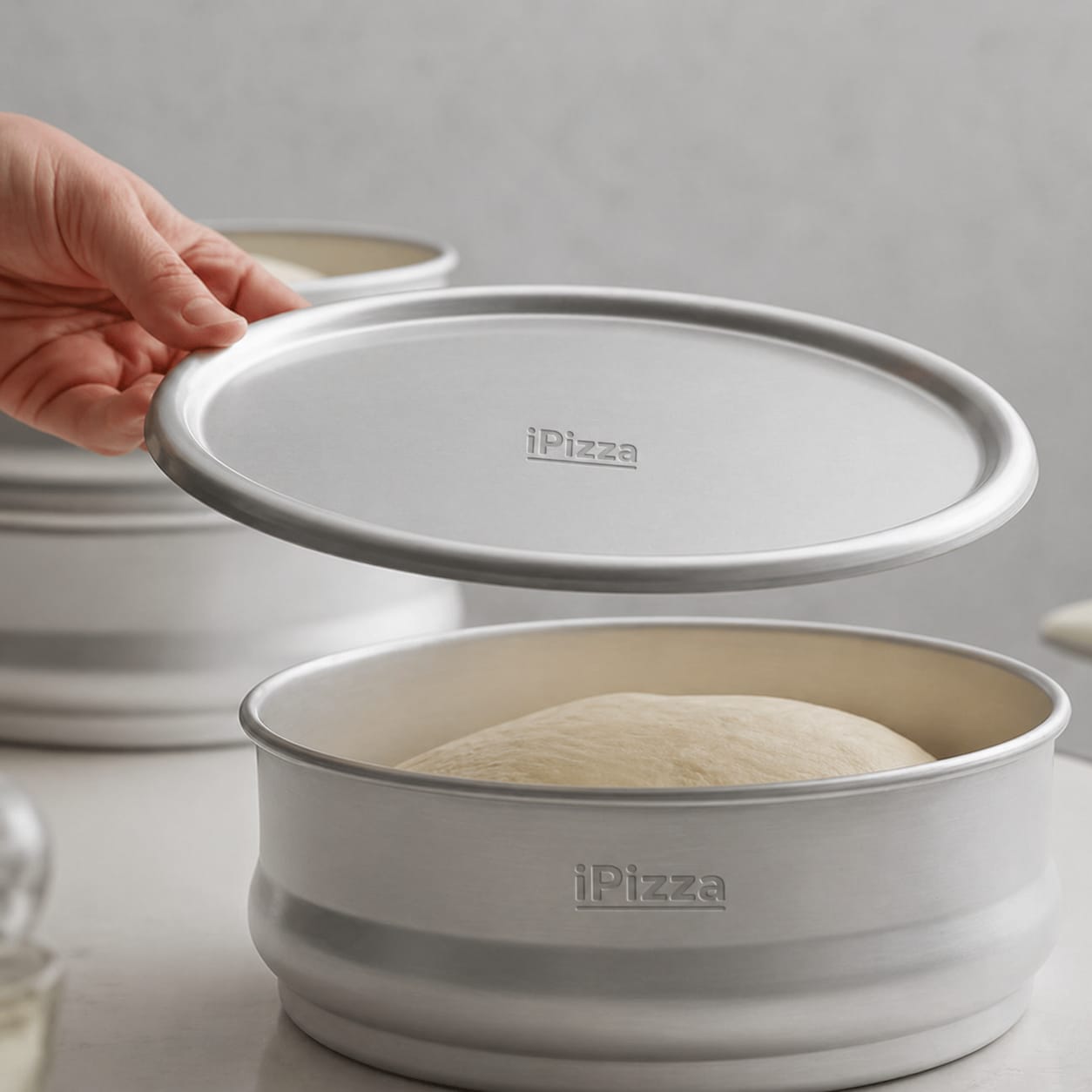 Aluminum pizza proofing bowl