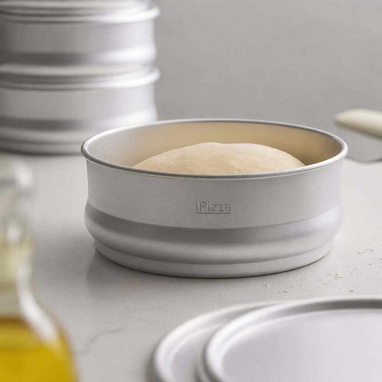 Aluminum pizza proofing bowl