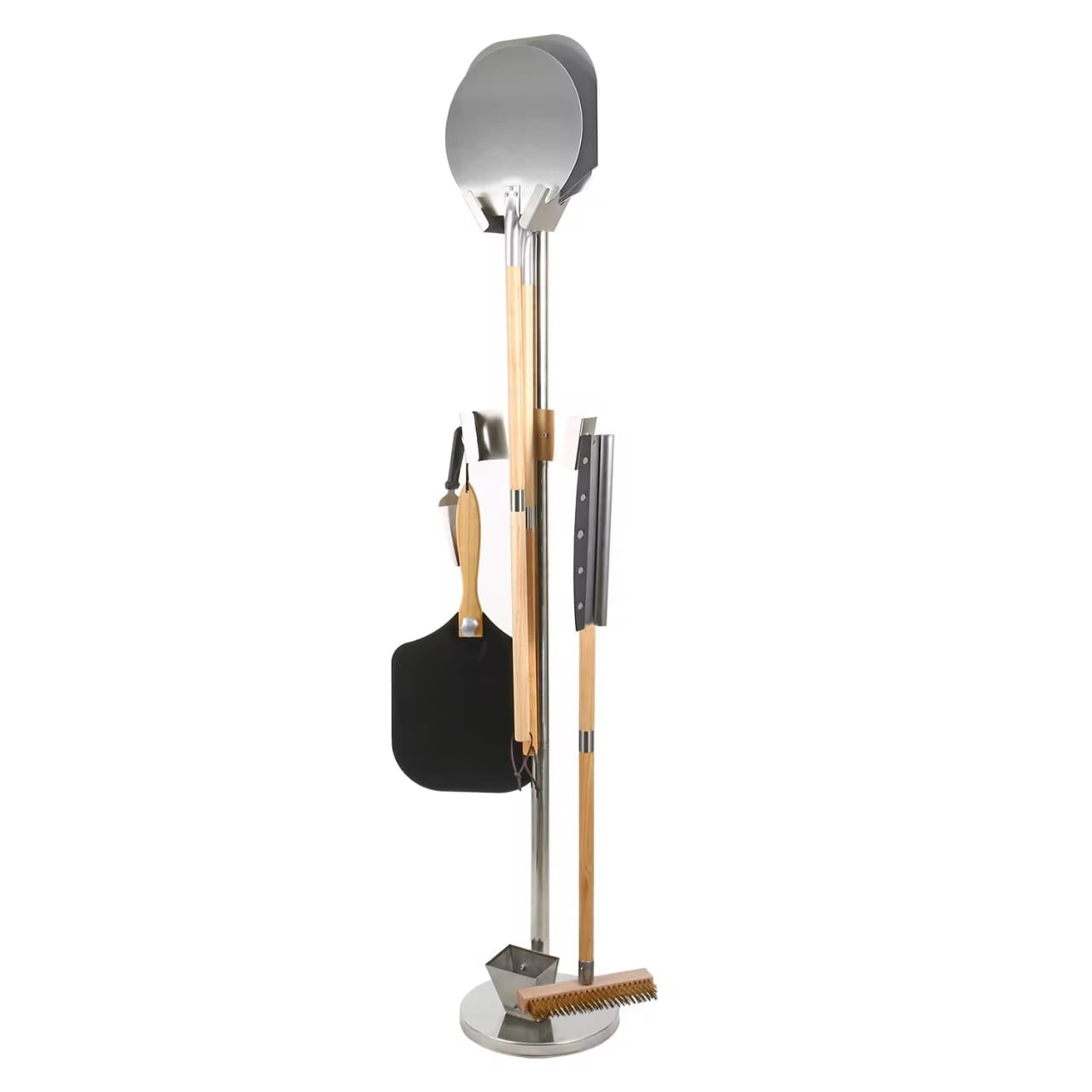 Pizza peel holders